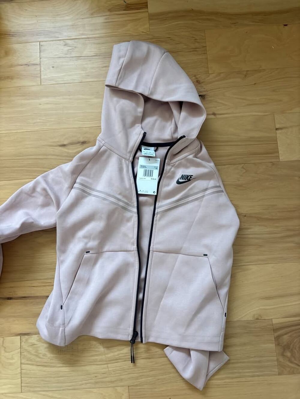 Nike Tech Fleece Full-Zip Hoodie - Pink/White - Women's S - NWT
